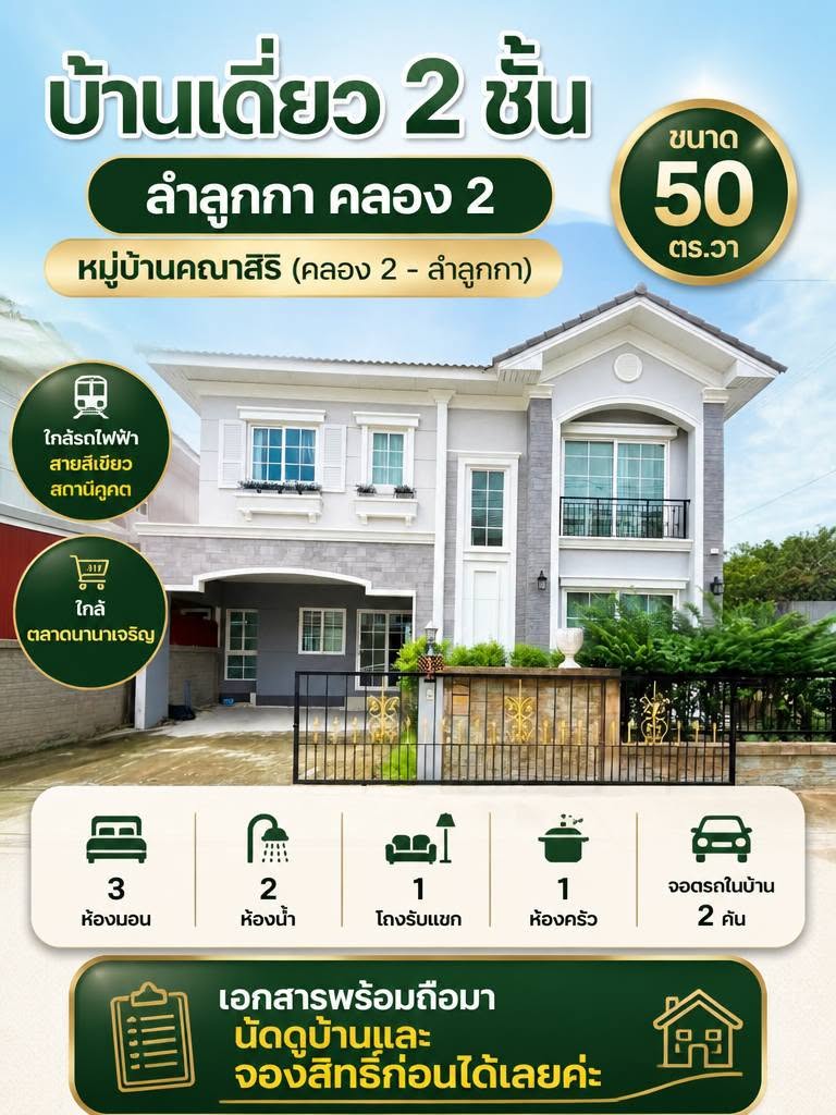 หมู่บ้านคณาสิริ (คลอง 2 – ลำลูกกา)